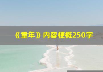 《童年》内容梗概250字