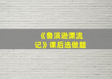 《鲁滨逊漂流记》课后选做题