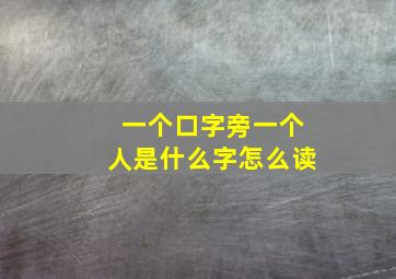 一个口字旁一个人是什么字怎么读