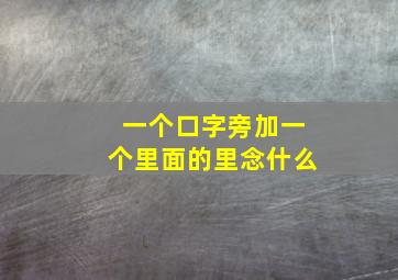 一个口字旁加一个里面的里念什么