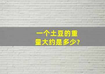 一个土豆的重量大约是多少?