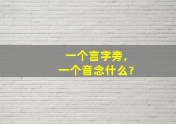 一个言字旁,一个音念什么?