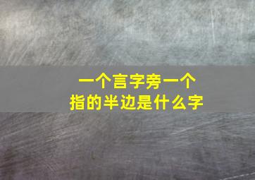 一个言字旁一个指的半边是什么字