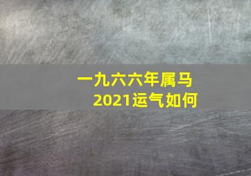 一九六六年属马2021运气如何