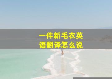 一件新毛衣英语翻译怎么说