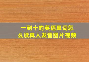 一到十的英语单词怎么读真人发音图片视频