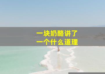 一块奶酪讲了一个什么道理