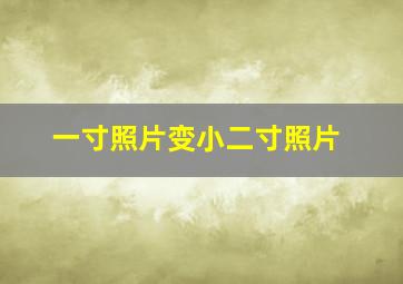 一寸照片变小二寸照片