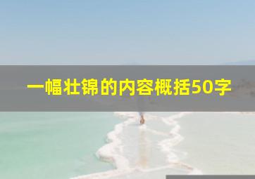 一幅壮锦的内容概括50字