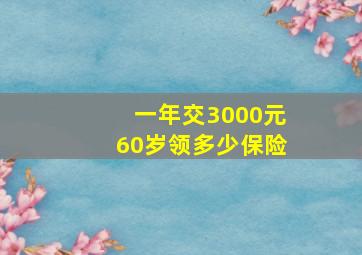 一年交3000元60岁领多少保险