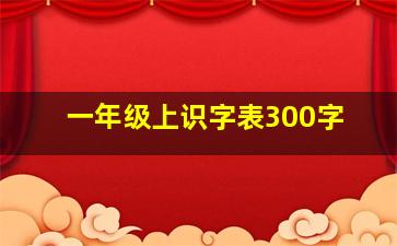 一年级上识字表300字