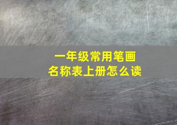 一年级常用笔画名称表上册怎么读