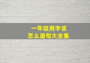 一年级用字该怎么造句大全集