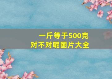 一斤等于500克对不对呢图片大全