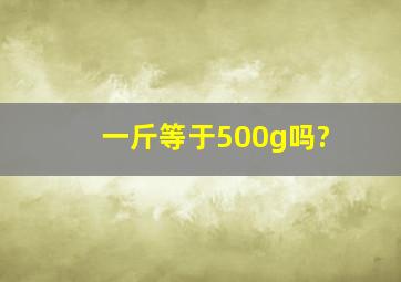 一斤等于500g吗?