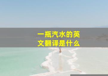 一瓶汽水的英文翻译是什么