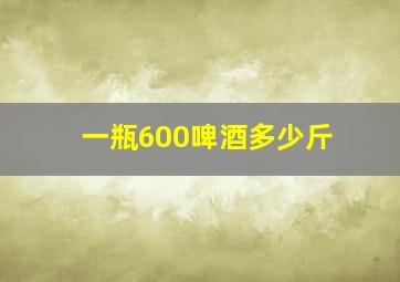 一瓶600啤酒多少斤