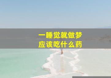 一睡觉就做梦应该吃什么药