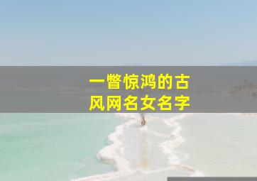 一瞥惊鸿的古风网名女名字