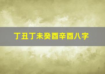 丁丑丁未癸酉辛酉八字