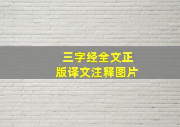 三字经全文正版译文注释图片