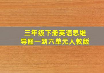 三年级下册英语思维导图一到六单元人教版