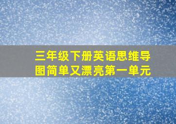 三年级下册英语思维导图简单又漂亮第一单元