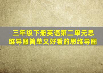 三年级下册英语第二单元思维导图简单又好看的思维导图