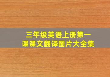 三年级英语上册第一课课文翻译图片大全集