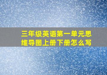 三年级英语第一单元思维导图上册下册怎么写