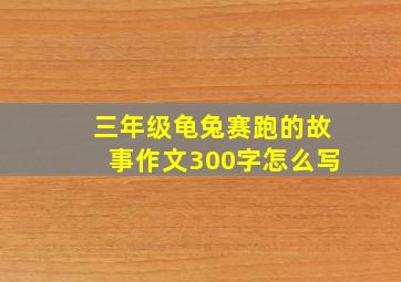 三年级龟兔赛跑的故事作文300字怎么写