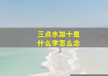 三点水加十是什么字怎么念