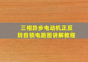 三相异步电动机正反转自锁电路图讲解教程