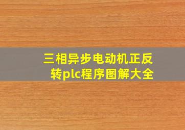 三相异步电动机正反转plc程序图解大全