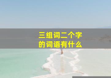 三组词二个字的词语有什么