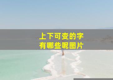 上下可变的字有哪些呢图片