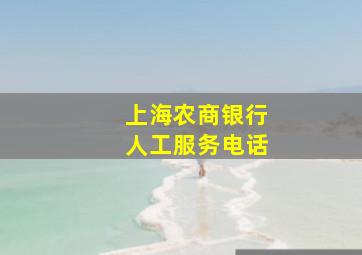 上海农商银行人工服务电话