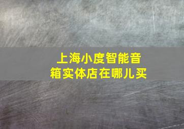 上海小度智能音箱实体店在哪儿买