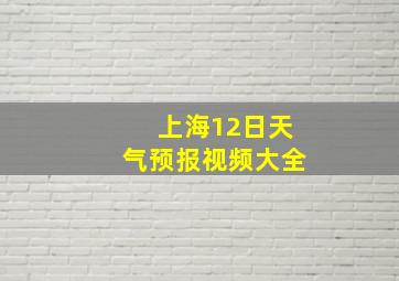 上海12日天气预报视频大全