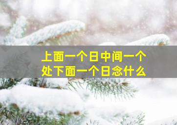 上面一个日中间一个处下面一个日念什么