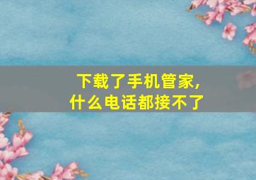 下载了手机管家,什么电话都接不了