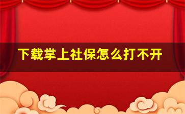 下载掌上社保怎么打不开