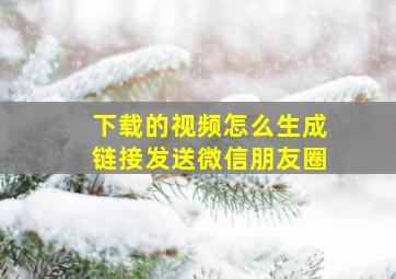 下载的视频怎么生成链接发送微信朋友圈