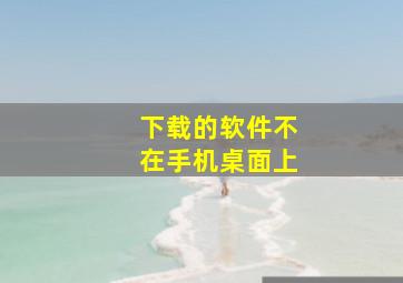 下载的软件不在手机桌面上