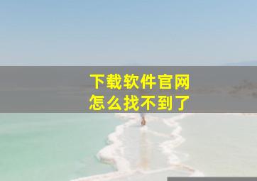 下载软件官网怎么找不到了