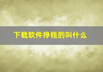 下载软件挣钱的叫什么