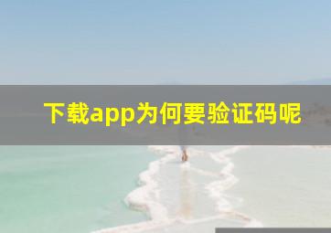 下载app为何要验证码呢