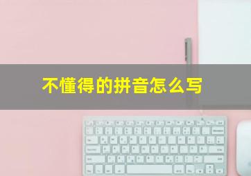 不懂得的拼音怎么写