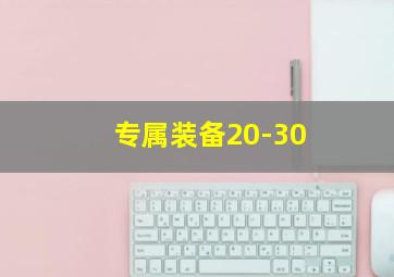 专属装备20-30