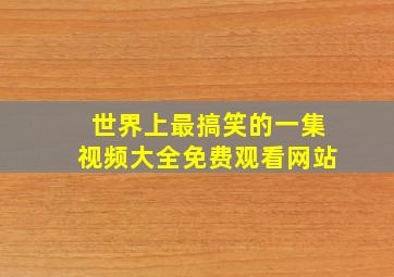 世界上最搞笑的一集视频大全免费观看网站